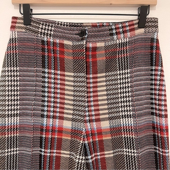 Free People Houndstooth Plaid Skinny Pants - Picture 4 of 6